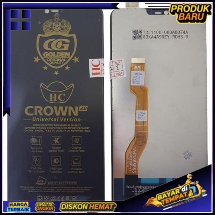 TERBAIK TODAY LCD TOUCHSCREEN OPPO F7 / F7 PRO / CPH1819 / CPH1821 Fullset CROWN 3.0 Original Super 