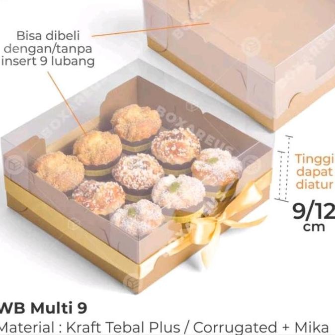 Box Kotak Kue Puding Tutup Mika 25x25 cm