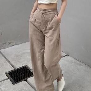 Df343>> Celana Kulot Linen Highwaist 2239 Linen | Celana Kulot Wanita Panjang