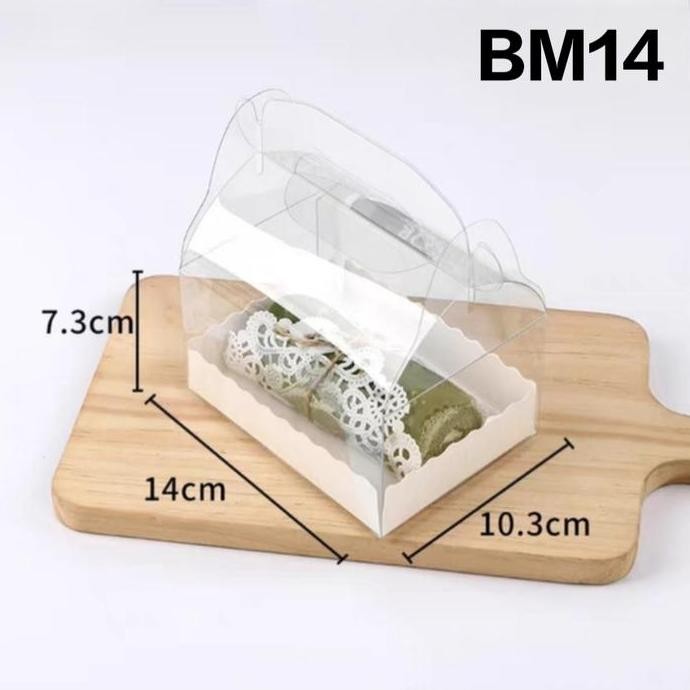 Kotak Mika Bolu Gulung BM14 Box Mika Packaging Kue