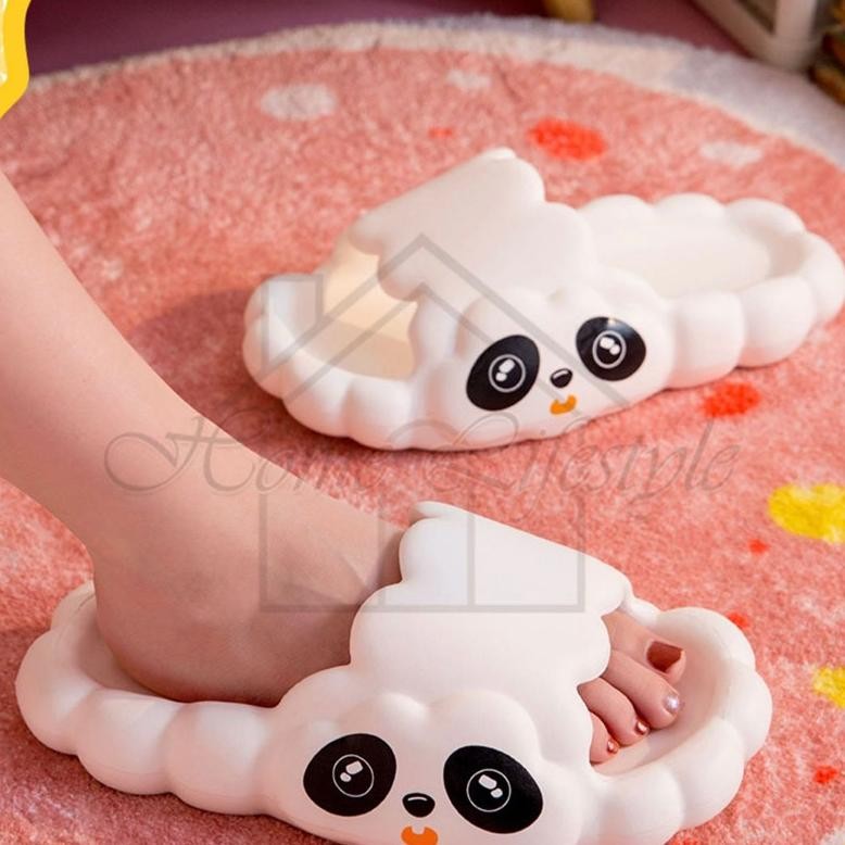 Promo Sandal Selop Wanita Cloud Panda / Sandal Jelly Import Anti Slip / Sandal Rumah Tebal Nyaman Em