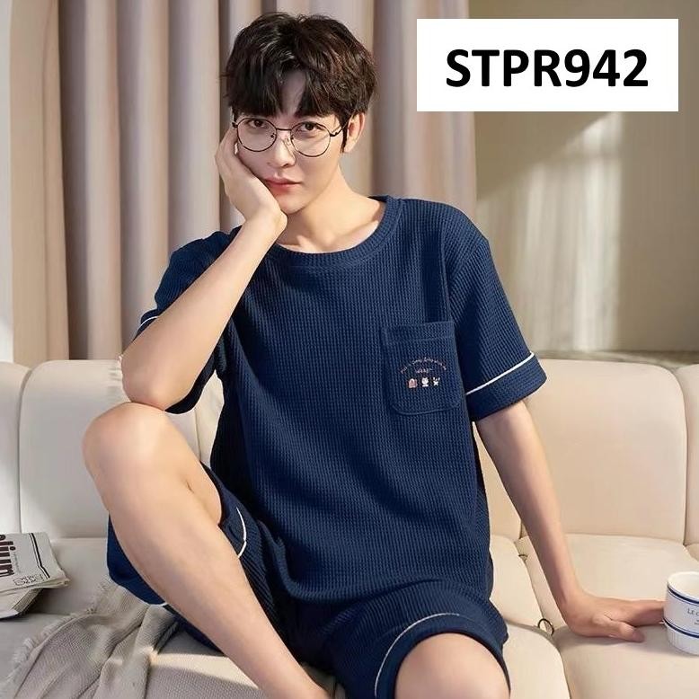 Promo Baju Tidur Pria Baju Santai Pria Lengan Pendek Celana Pendek Motif Kartun Menarik Ghs-55