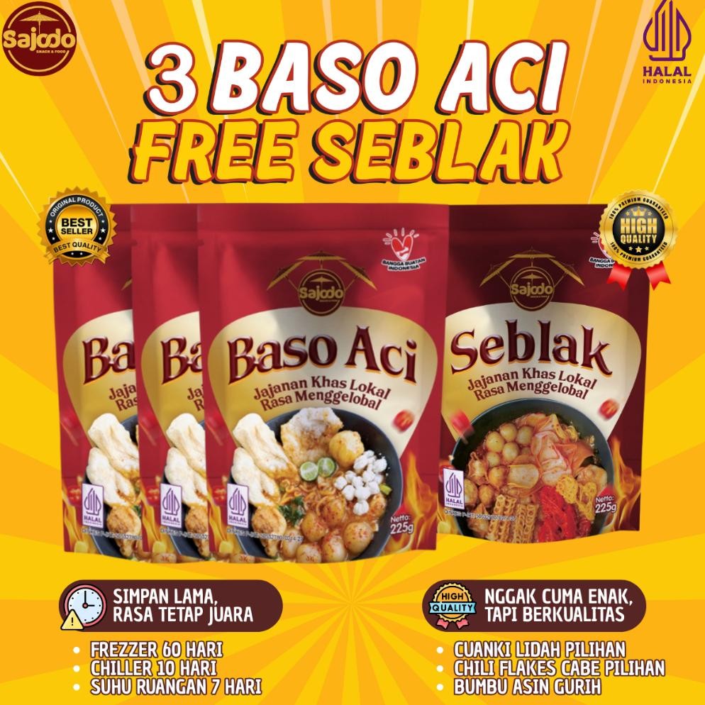 

TERLARIS SAJODO - BELI 3 BASO ACI FREE 1 SEBLAK INSTANT VIRAL Siap kirim