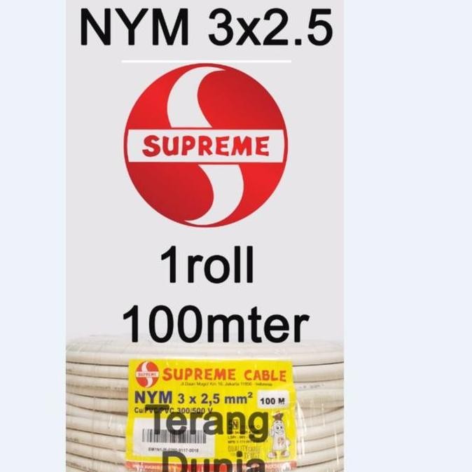 Promo NYM 3x2.5 Supreme 100meter Kabel Supreme NYM 3x2.5 100meter Kabel NYM COD