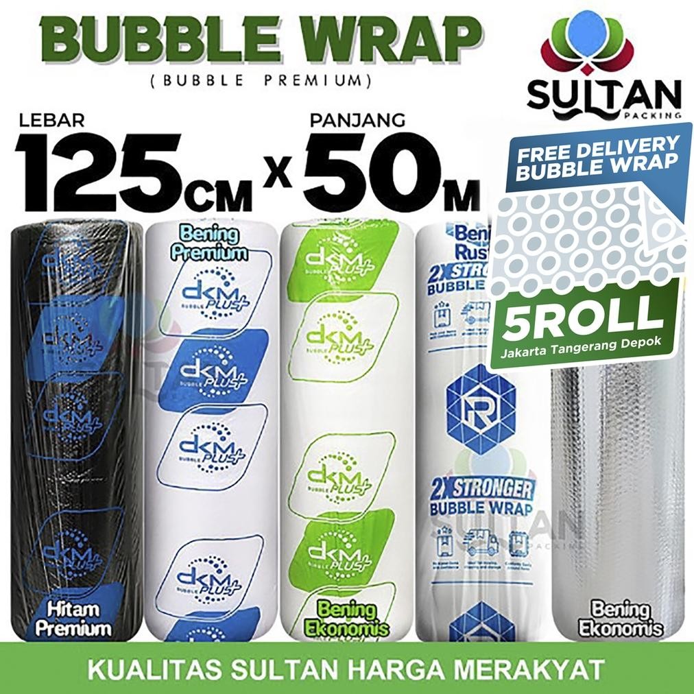 

Plastik Bubble Wrap 125cm x 50m DKM Plus Bubblewrap PREMIUM TERMURAH ROLL