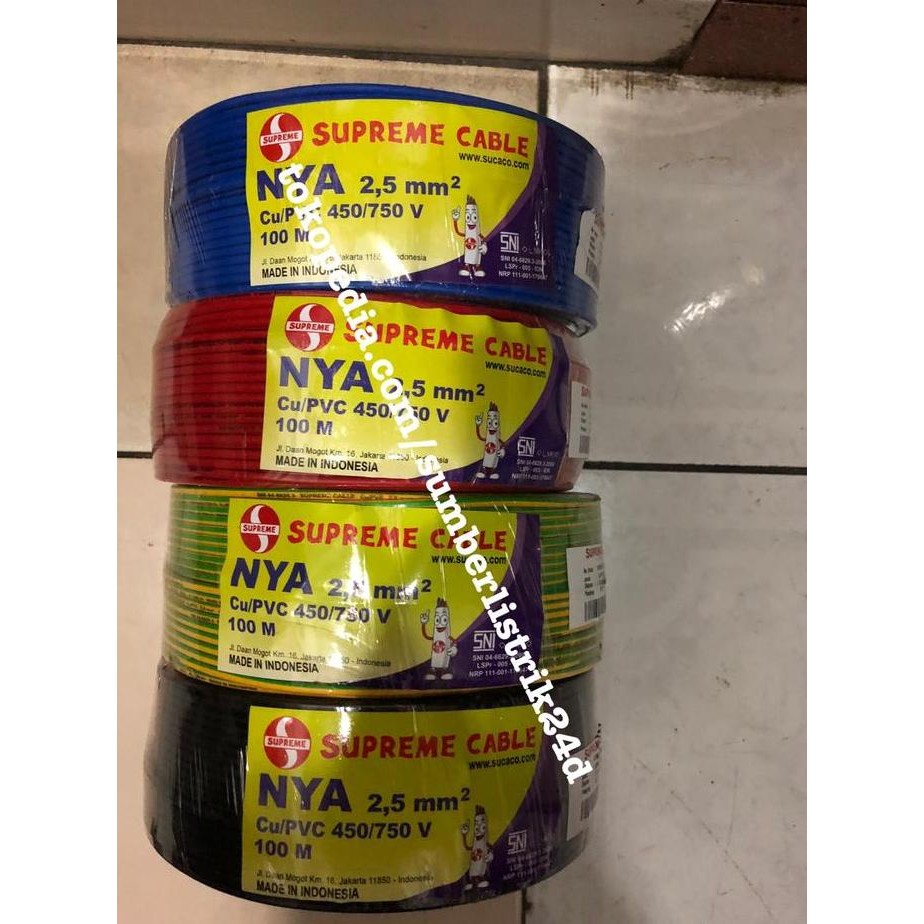 Promo Kabel listrik tunggal NYA 1 x 2.5mm / nya 1x2.5 / nya 1 x 2.5 supreme COD