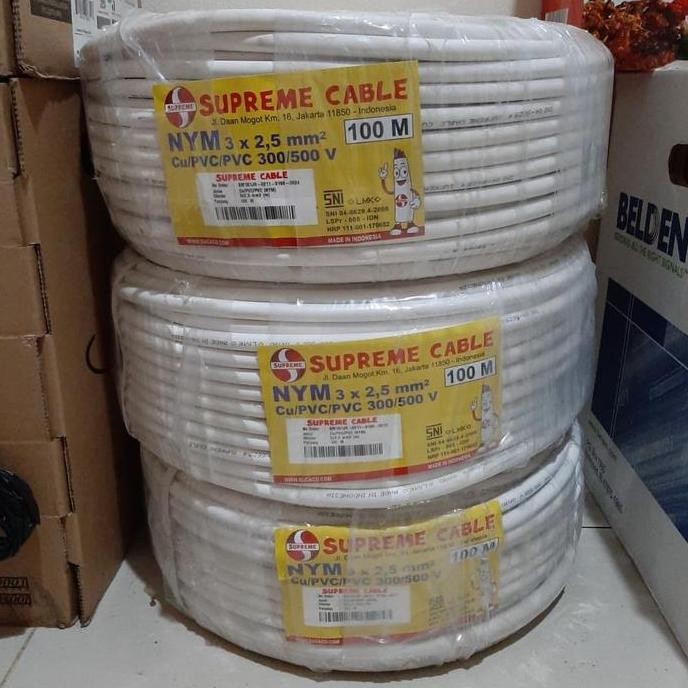 Promo kabel supreme NYM 3x2.5mm @100meter / kabel supreme / NYM supreme COD