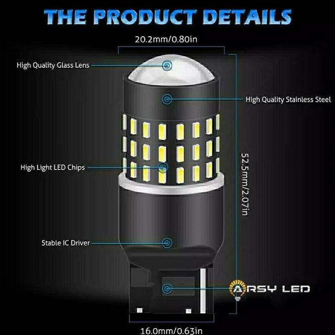ARSYLED Lampu REM mobil Honda Mobilio Brio BRV CITY Freed Lensa Projie Car