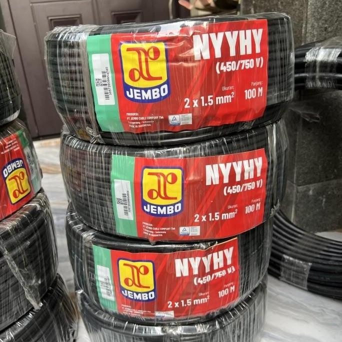 Promo Kabel Jembo Nyyhy 2x1.5 Hitam 50m / Nyyhy 2x1,5 Jembo 2x1,5mm COD