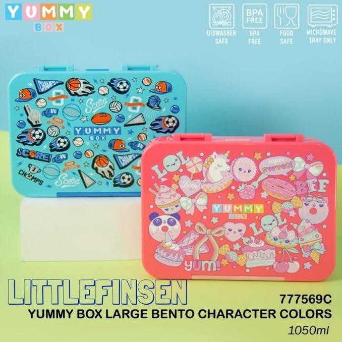 YUMMY BOX large character lunch box/kotak makan yummy box unicorn bola