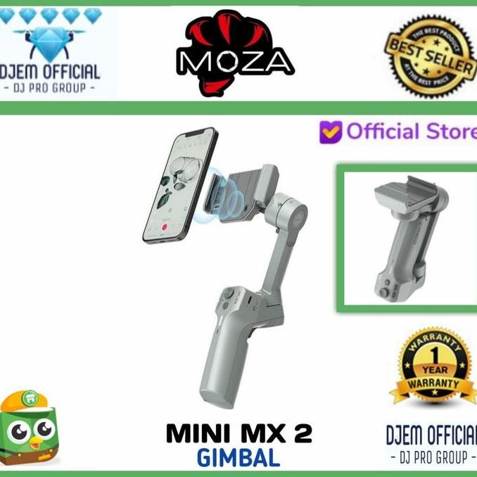 TERMURAH - MOZA MINI MX 2 3-Axis AI Gimbal Stabilizer HP Actioncam Moza Mini MX2