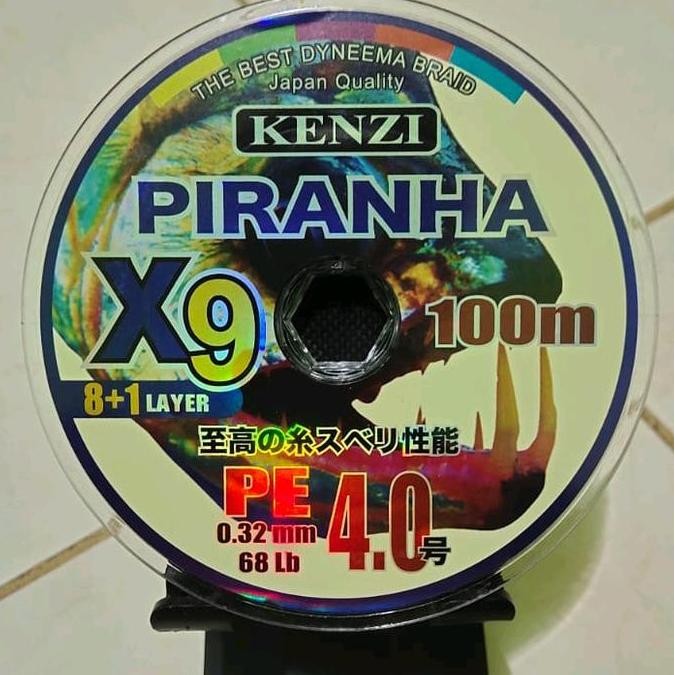 Terbaik | Senar Kenzi Piranha X9 Pe 4.0 100M | 100% Ori