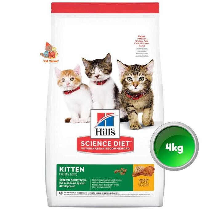 Terbaik Hill'S Science Diet Kitten Dry Cat Food Chicken 4 Kg / Hills (No Pork) 100% Ori