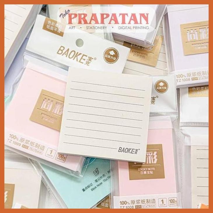 

(ATK) BAOKE PASTEL STICKY NOTE TZ | NOTES MEMO TEMPEL ALAT TULIS LUKIS SEKOLAH KULIAH GAMBAR KANTOR