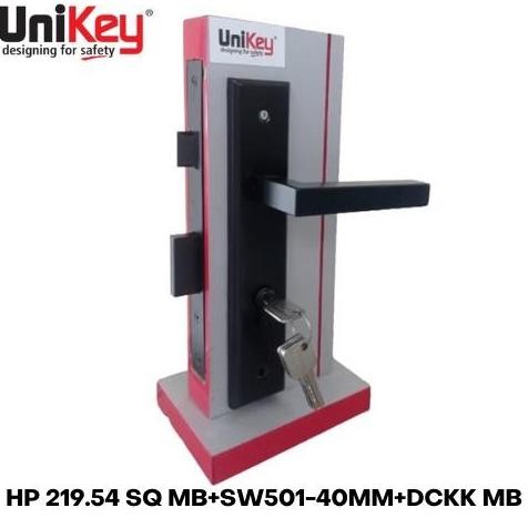 Unikey Handle On Plate Set Black Hp 219.54 Sq Mb+Sw501-40Mm+Dckk Mb