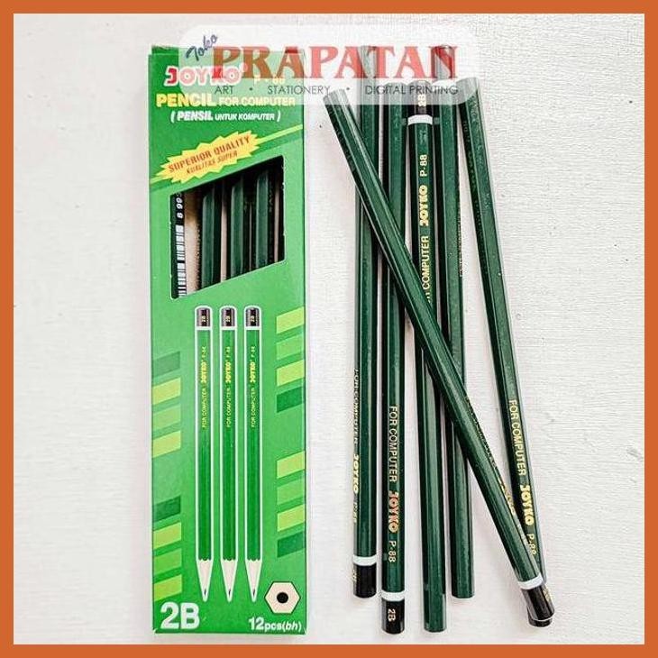 

(ATK) PENSIL TULIS KOMPUTER P-88 JOYKO 2B | 1 BOX ISI 12PCS | WRITING PENCIL | PENSIL 2B ALAT TULIS LUKIS SEKOLAH KULIAH GAMBAR KANTOR