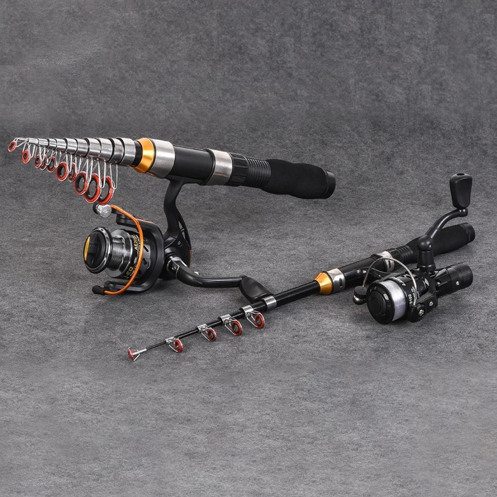 Fue-K5X20 Joran Pancing Laut Karbon Fiber Telescopic 1.2M 2.3M | Tongkat Pancing Lure Import | Fishi