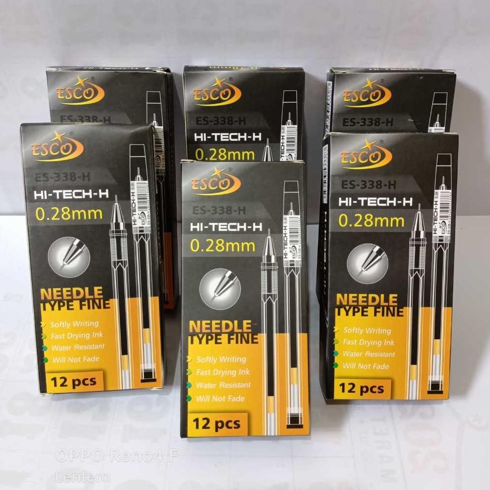 

Fue-K5X20 1 Pak (12) Pen Hi Tech 0.28Mm / Pen Gel Hitech Esco Hitam / Pulpen / Bisa Cod Al-116