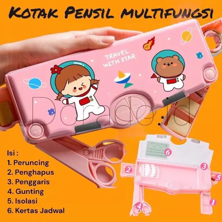 

Hot (Cod) Kotak Pensil Multifungsi Lengkap Peruncing Gunting Isolasi Penghapus Penggaris Kotak Pensil Multifungsi Motif Unicorn / Dinosaurus / Astronot Untuk Anak Lengkap Peruncing Gunting Isolasi Penghapus Ir-129