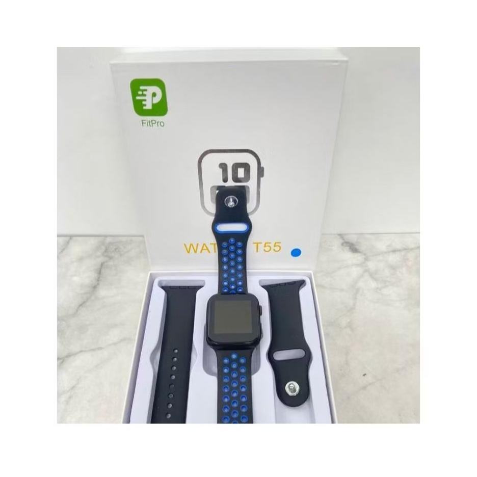 TERLARIS SMARTWATCH T55 Free tali Canvas Jam Tangan Smartwatch Pria Wanita Original Siap kirim
