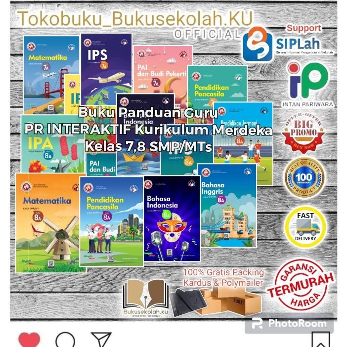 SALE PROMO  BUKU GURU ( PG PR ) KURIKULUM MERDEKA SMP/MTs KELAS 7, 8 , 9 TERBARU 2024 INTAN PARIWARA