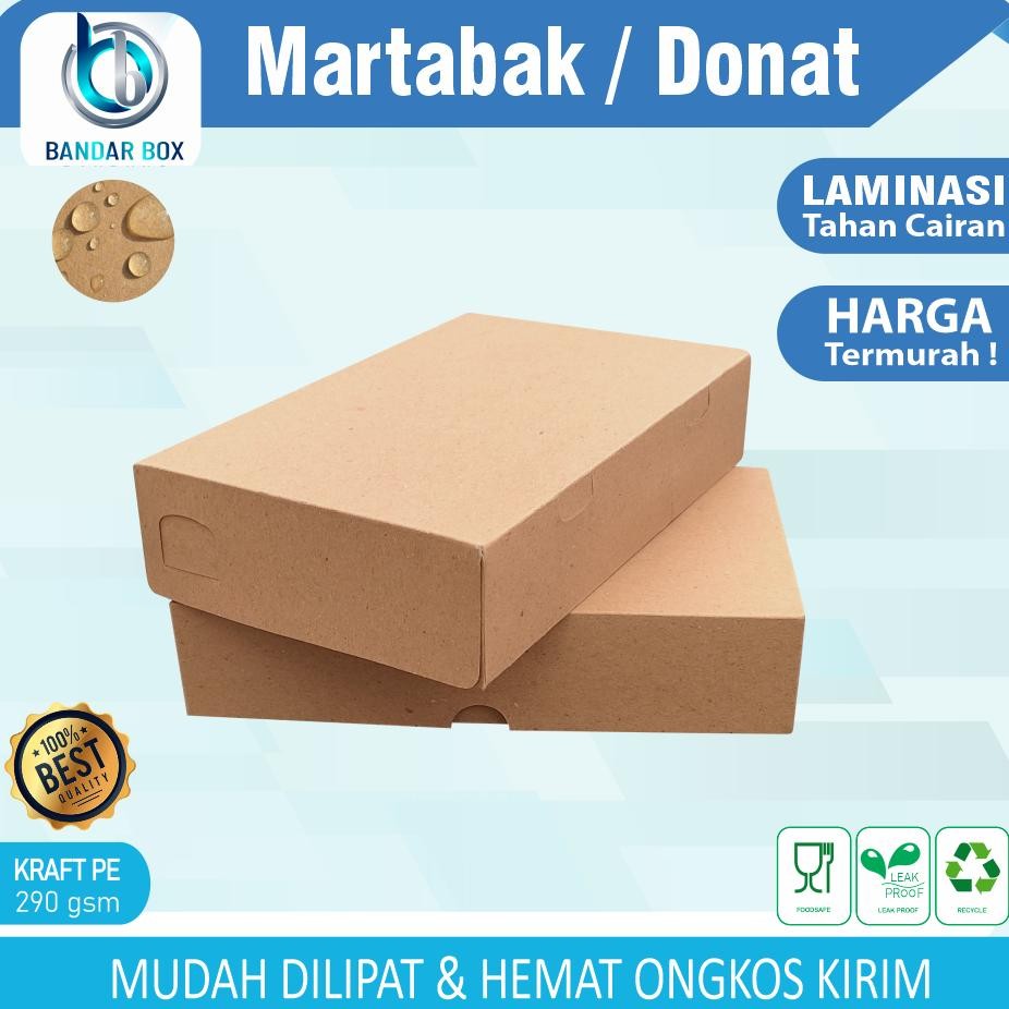 

Hot Dus Kue Martabak Donat 100 Pcs Kraft Laminasi Kotak Brownies Kue Bolu Snack Craft Laminasi Foodgrade Grosir Se-7