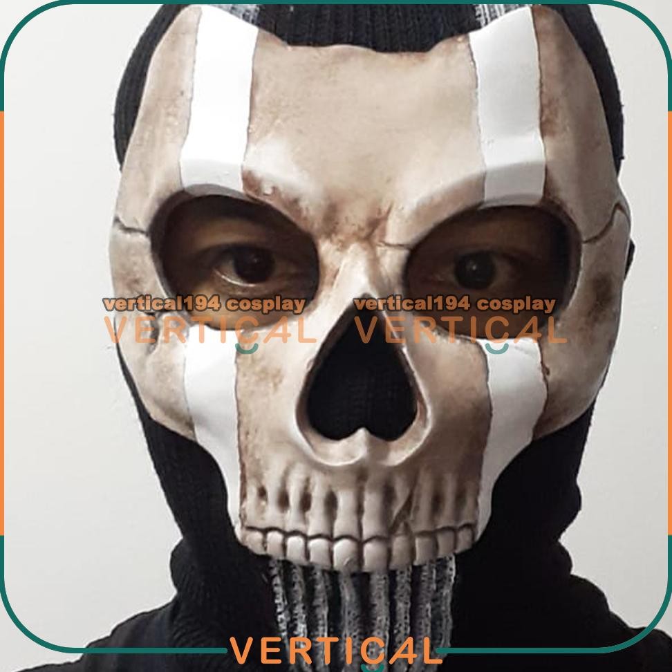 [Kecil Ghost Simon Riley Topeng Callofduty Call Of Duty Mask Balanclava Cosplay Masker Menpo Devtac 