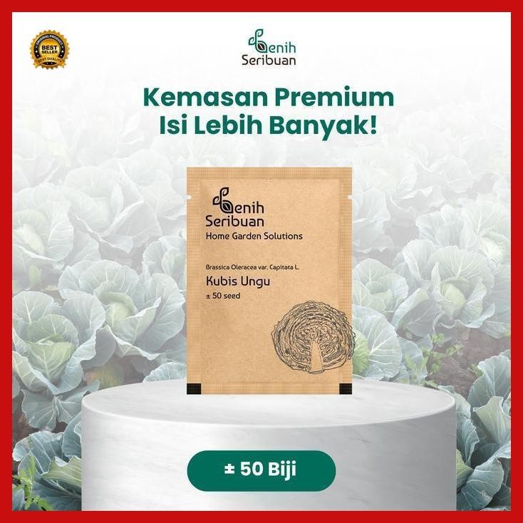 

(Ready) Benih Kol Kubis Ungu F1 - Benih Sayuran Seribuan Bestseller