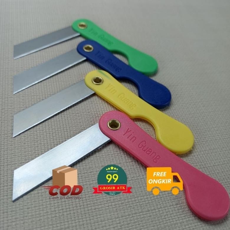 

Promo Pemes (1 Lusin)/Silet Warna/Pisau Stainless/Pemes Lipat/Cutter Promo