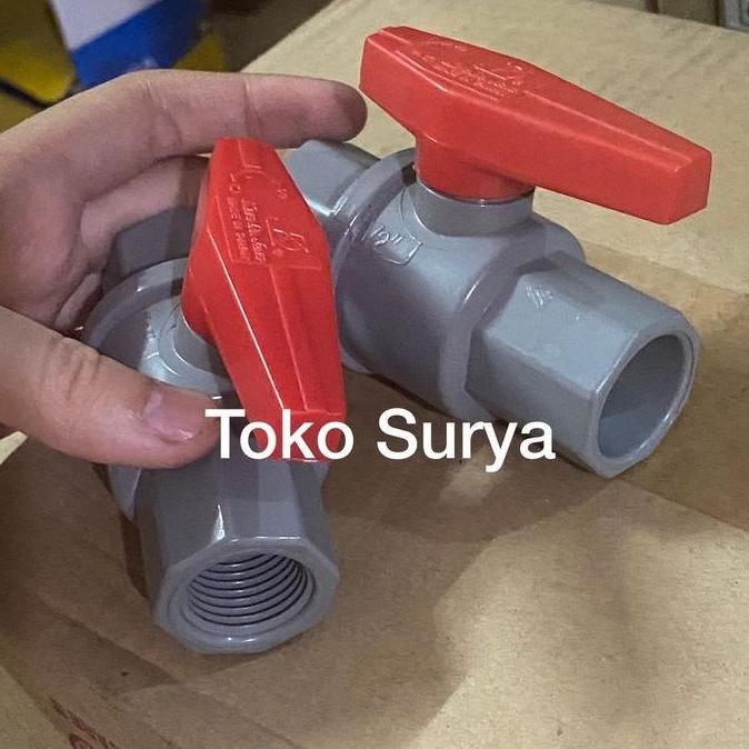BALL VALVE 1/2" STOP KRAN 1/2" BALL VALVE PVC 1/2" STOP KRAN 1/2" KDJ KING DA JENG TAIWAN BALL VALVE
