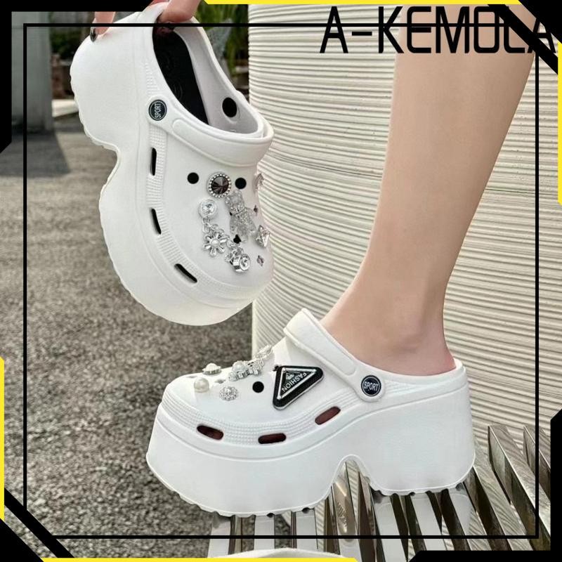Diskon Gede Sandal Baim Wanita Korea Sandal Jelly Wanita Sandal Kodok Wanita Tinggi Sandal FUji QDX-