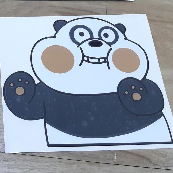 

DB8>> Stiker We Bare Bears Pan Pan Panda hit glass