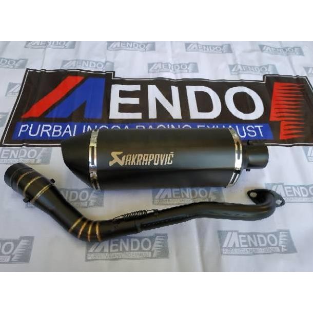 QW596 Knalpot Racing Akrapovic Black doff NMAX ADV PCX AEROX XMAX MIO Original