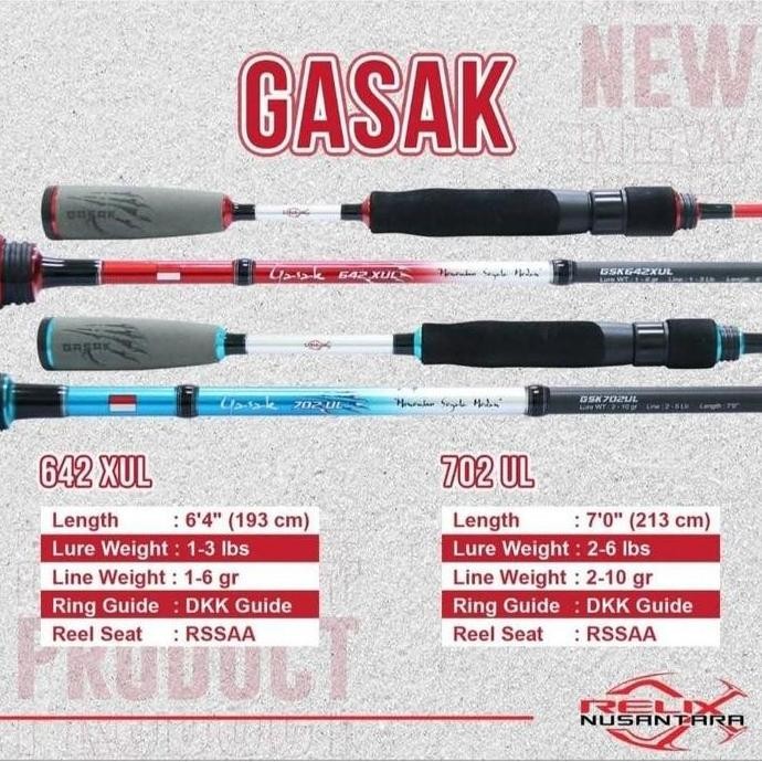 Terbaik | Joran Ul Relix Nusantara Gasak - Free Packing | 100% Ori