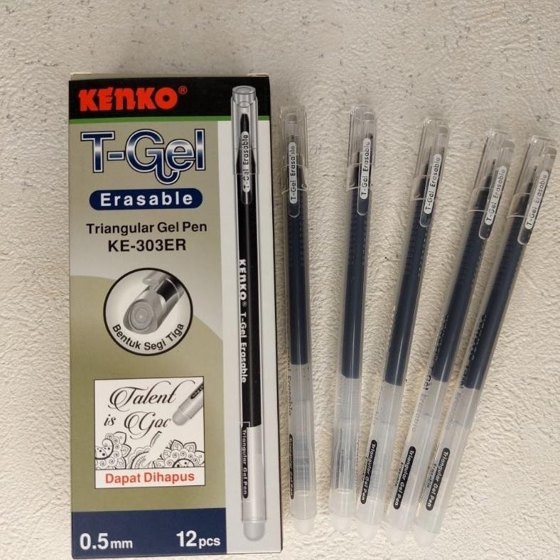 

Promo..!!! Pulpen Triangular Gel Pen ,Bisa Dhapus Kenko Ke-303Er/ Per Pak Mb-24