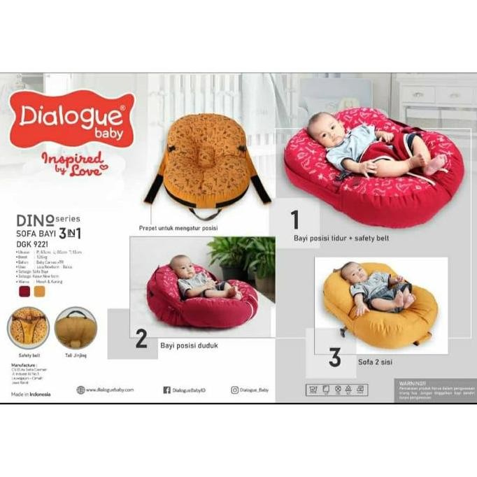 Dialogue Sofa Bayi 3In1 Dino Series