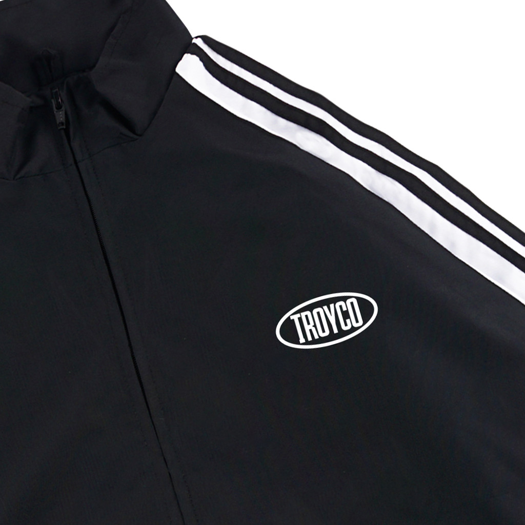 Troy Company Jacket Tracktop Black White Timeless - Jaket Tracktop Hitam Putih JTT 3307