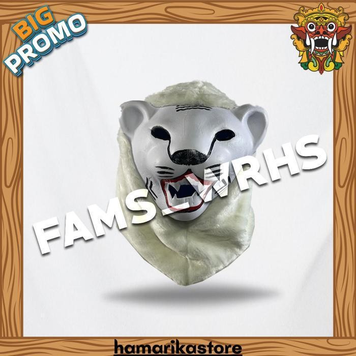 Topeng Macan Anak Dewasa Coklat Dan Putih Mainan Anak Af 1