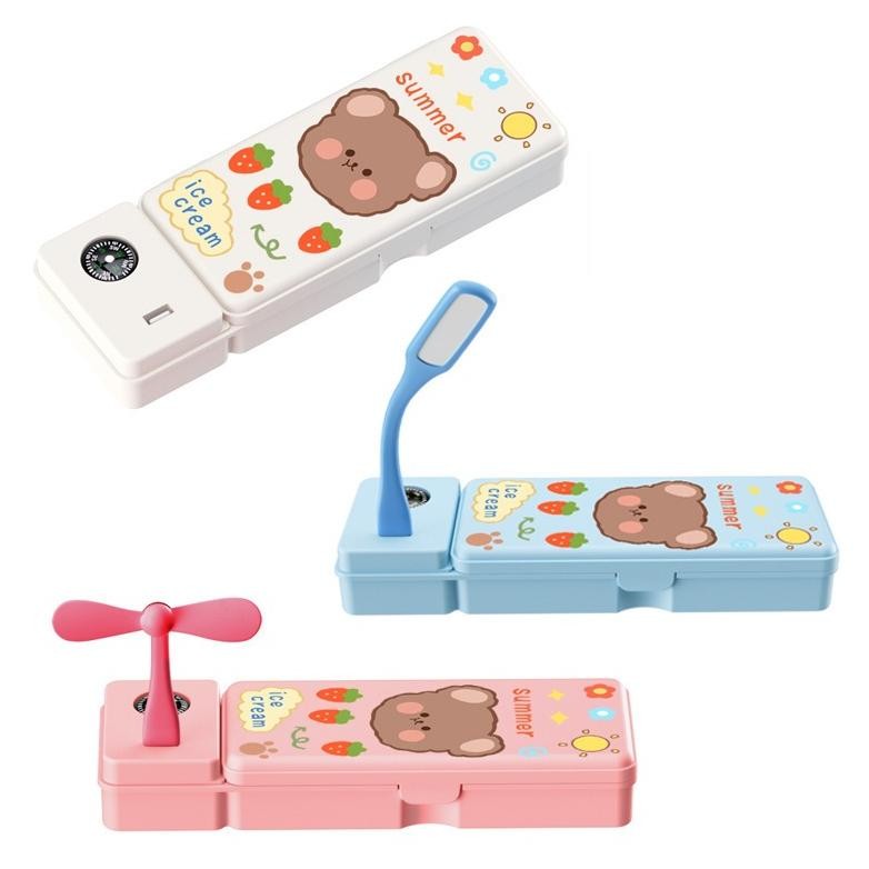 

Bf888S 3 In 1 Kotak Pensil Multifungsi Lampu Meja Kipas Angin Kecil / Tempat Pensil Lucu Ba-34