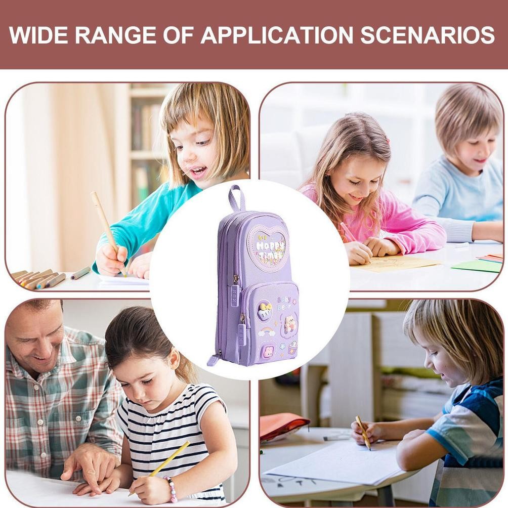 

Ready_Stock_Cod Tempat Pensil Kotak 3D Anak Lucu Besar / Fun Korea Bag Model Pensil Kanvas 6 Kamar /Sekolah Dasar Kotak Pensil Siswa Ad-77