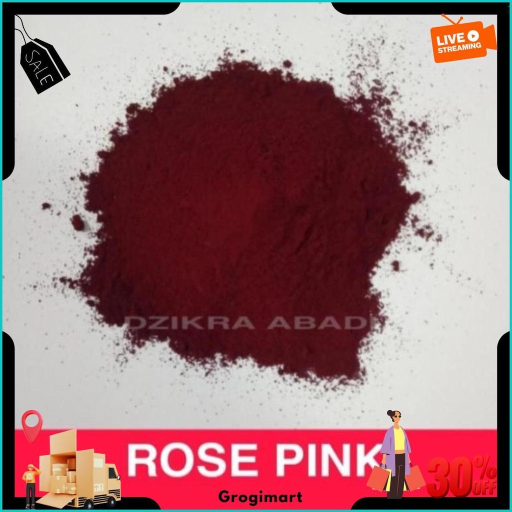 Pewarna Makanan Bubuk Rose Pink Merah Muda 100 Gr Termurah Banget