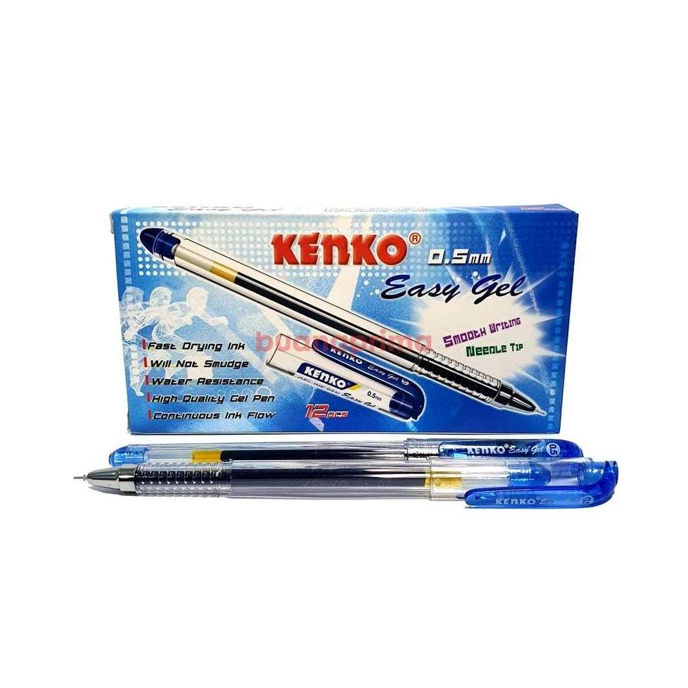 

Kuke Pulpen Kenko Easy Gel 1 Pack Isi 12 Pcs Hitam Biru Merah Pen Cair M-4
