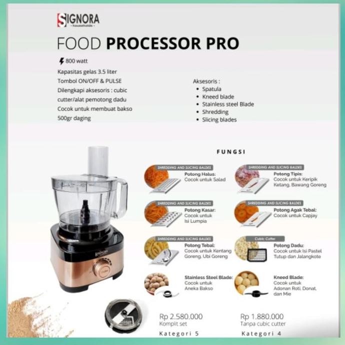 Food Processor Signora cubic cutter Signora Food Pro CO