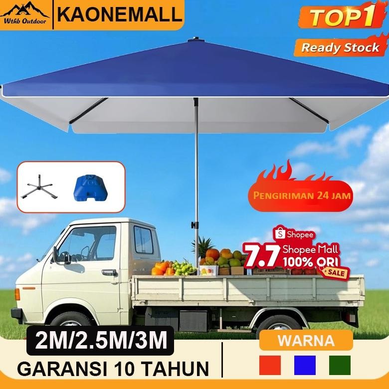 payung luar ruangan Payung Tenda 250 cm Jualan Taman Pantai Payung pantai Double layer Tenda cafe ju