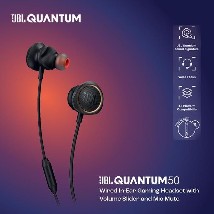 JBL Quantum 50 Headset gaming wired in-ear