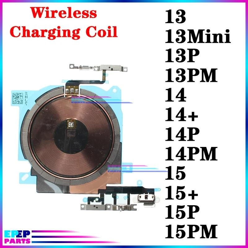 

Wireless Charging Coil untuk iPhone 13 14 15 Mini Pro Max dengan Tombol Daya Volume Senter Flex NFC
