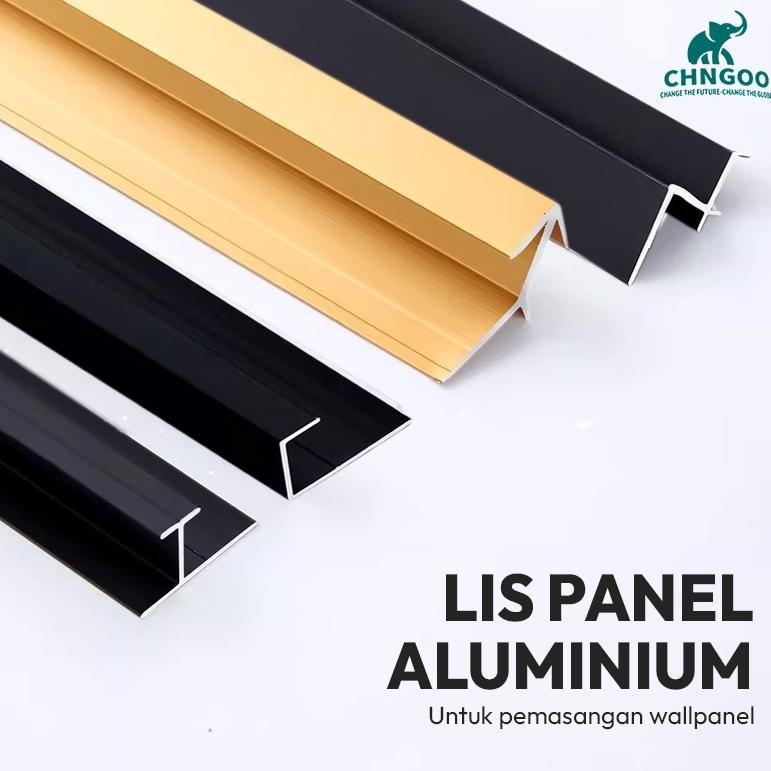 LIS PANEL ALUMINIUM, Untuk Wallboard, Sheetboard Aksesoris Rumah Modern Lis U, T, W, F) 5/8MM aSt