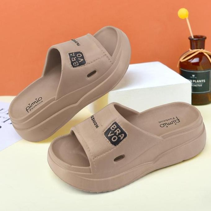 DF324>> Lateny Sandal Wanita Kekinian Tinggi Sandal Wedges Wanita Korea Sandal Selop Cowok