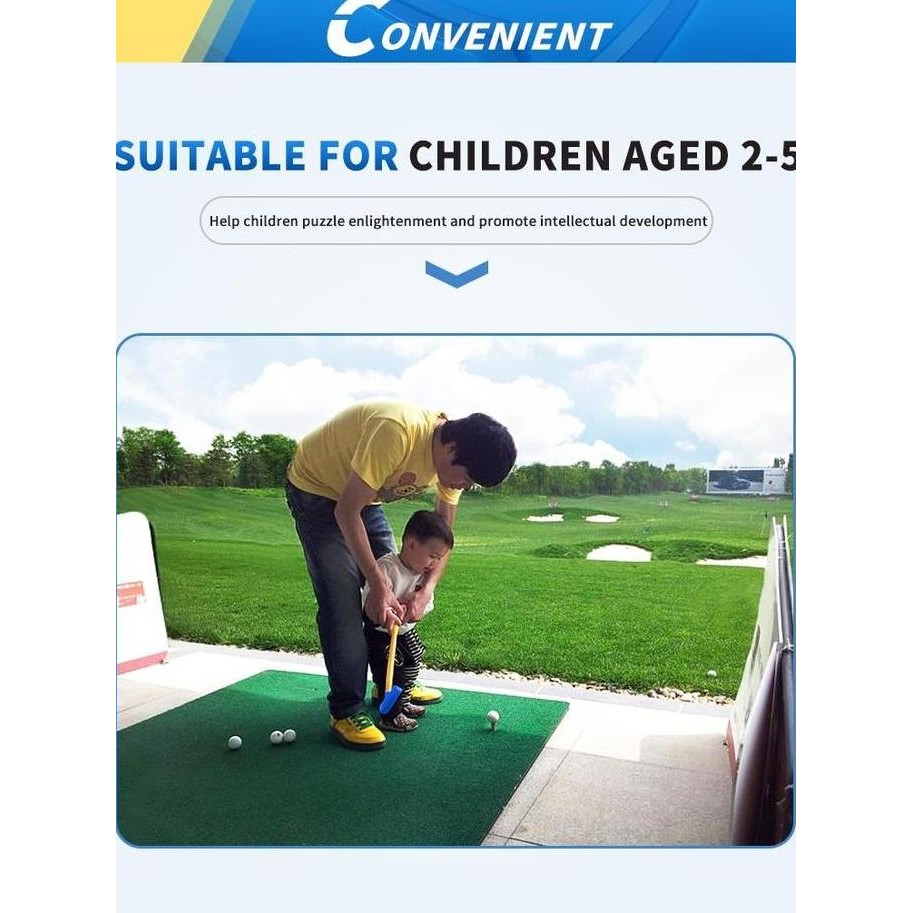 PGM Kids Golf Club Stik Golf Anak Plastik Set Driver Iron Putter + Tas