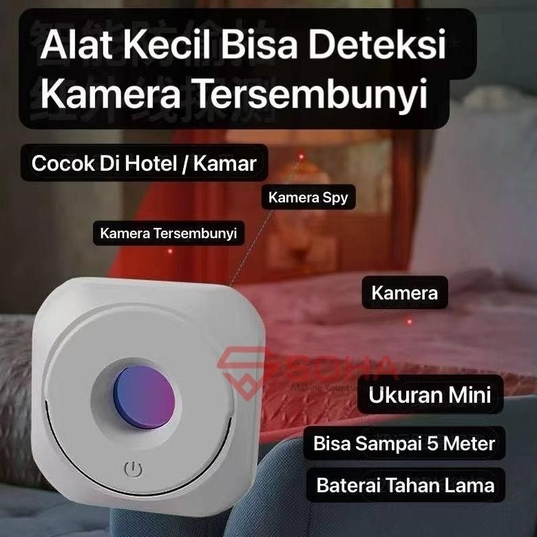Terbaru Art-085 Alat Deteksi Kamera Tersembunyi Di Hotel / Kamar Mandi Pelacak Spy Camera Detector C
